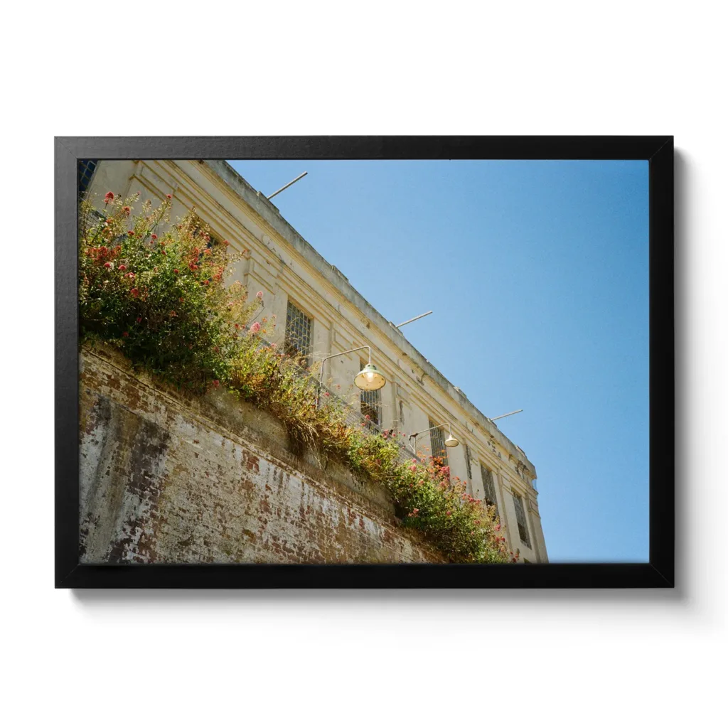 Vintage Look einer Straßen Lampe auf Alcatraz