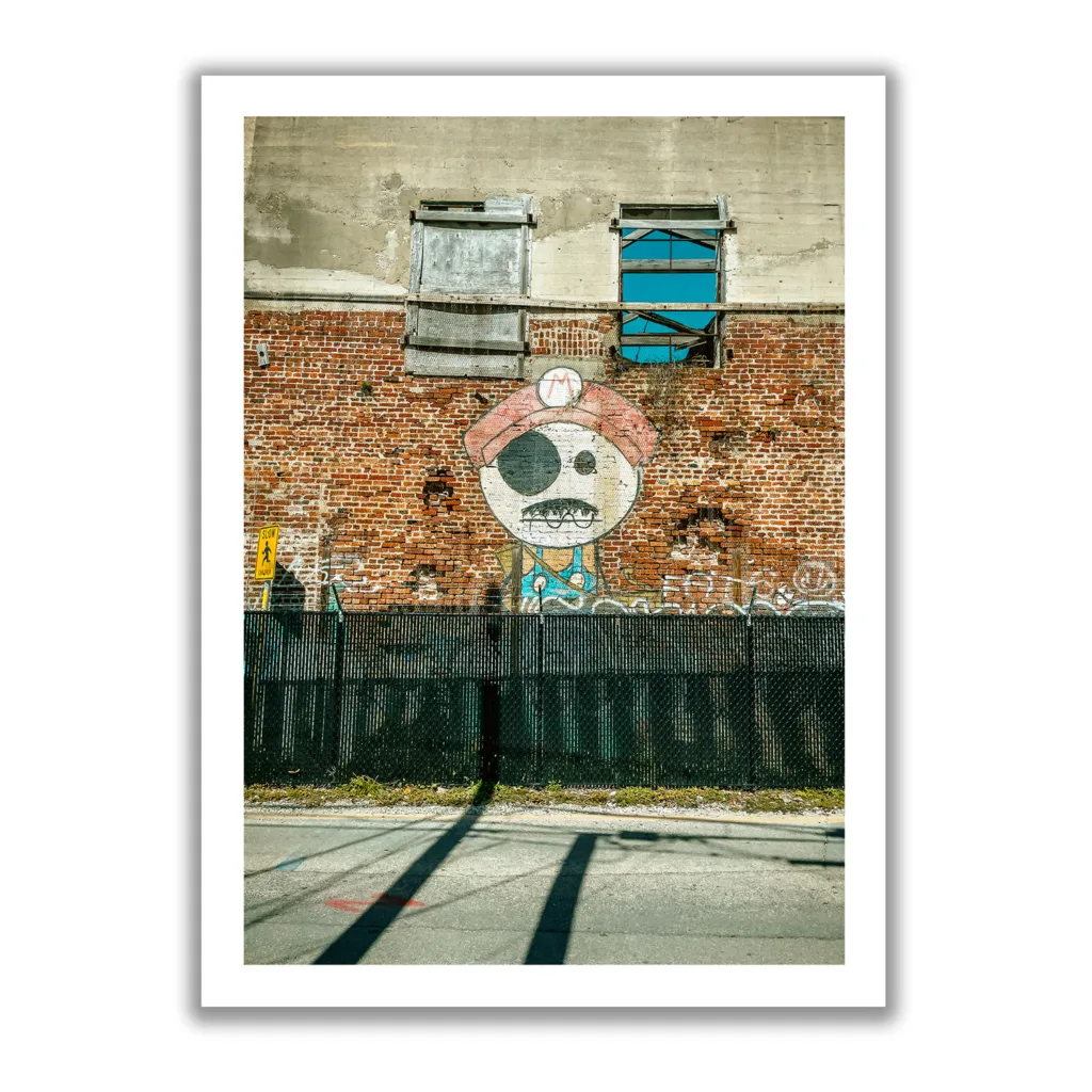 Bildaufnahme eines Graffitis auf einer Backsteinwand in Key West.