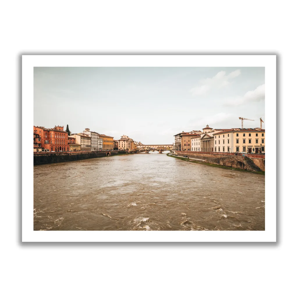 Bildaufnahme des Ponte Vecchio in Florenz.