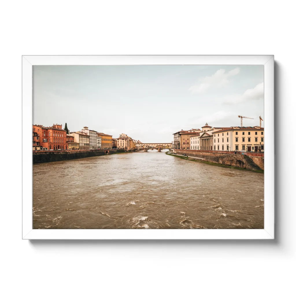 Bildaufnahme des Ponte Vecchio in Florenz.