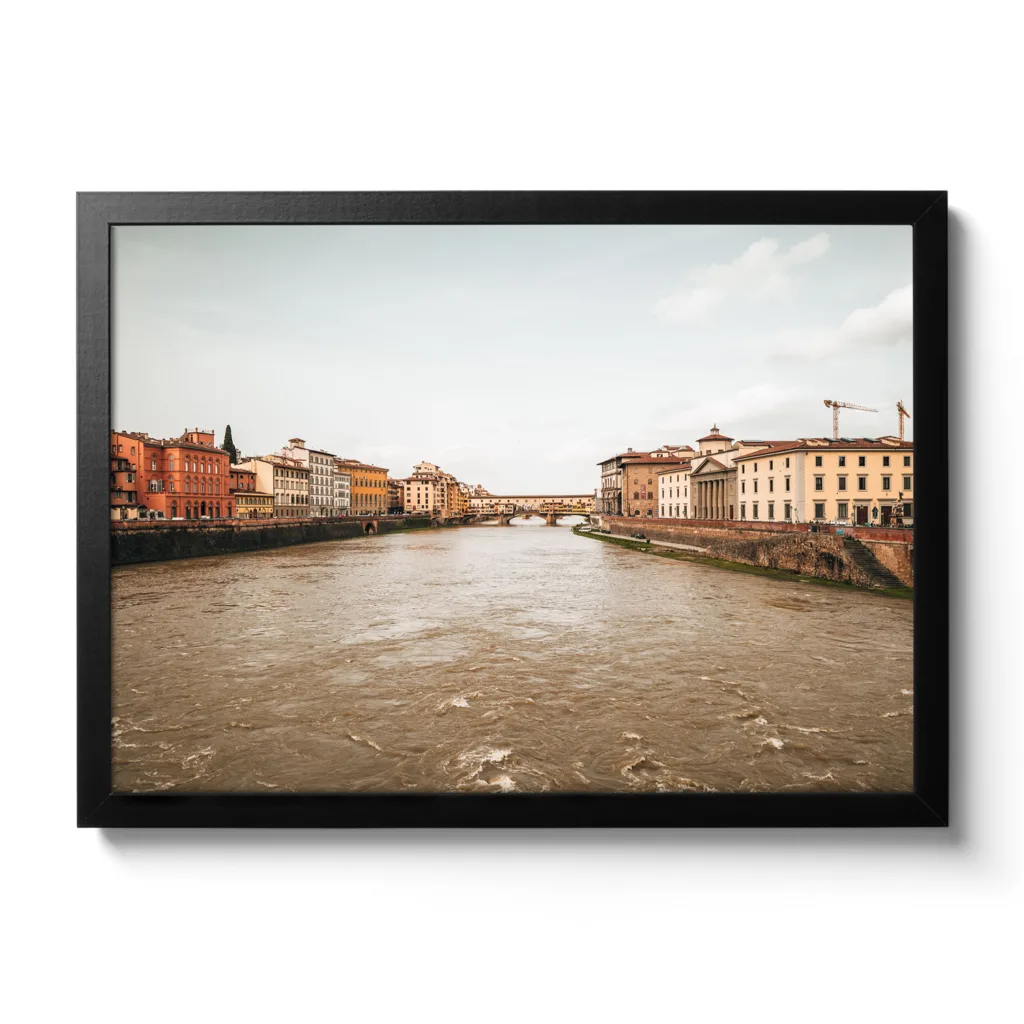 Bildaufnahme des Ponte Vecchio in Florenz.